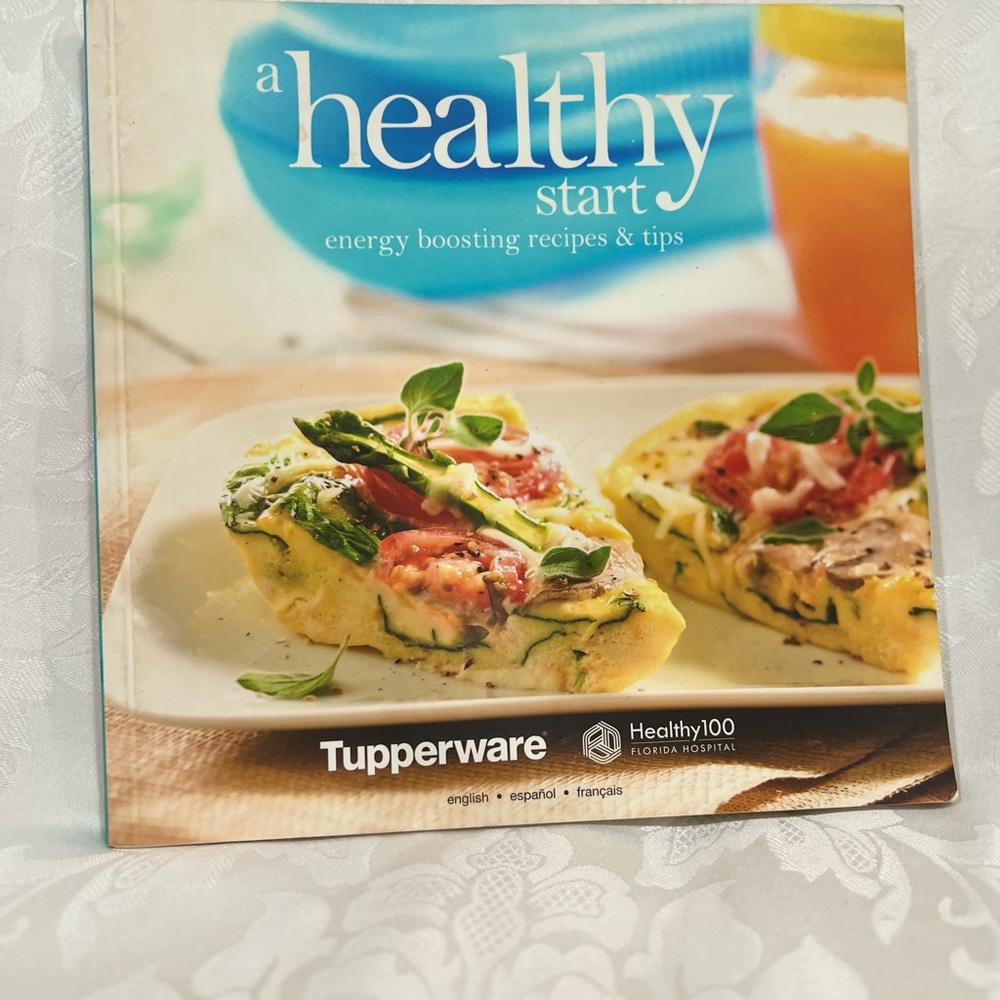 NEW (NIP) Tupperware 'A Healthy Start' Cookbook - Blue and White